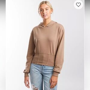 Corset Hem Cropped Hoodie